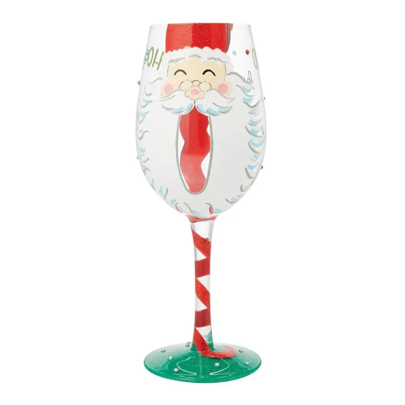 Lolita Christmas Holiday Hand Painted Wine Glasses