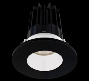 Lotus LED-2-S15W-5CCT-2RRWH-2RTBK-24D 2 Inch Round Recessed LED 15 Watt Designer Series - 5CCT Selectable - 1000 Lumen - 24 Degree Beam Spread - White Reflector - Black Trim