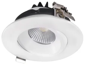 Lotus LED Lights AD-LED-4-S12W-3K-WH-LREY - 4 inch Round Venus Adjustable Recessed LED Downlight - 12 watt -Low Glare - 3000 Kelvin - White Finish