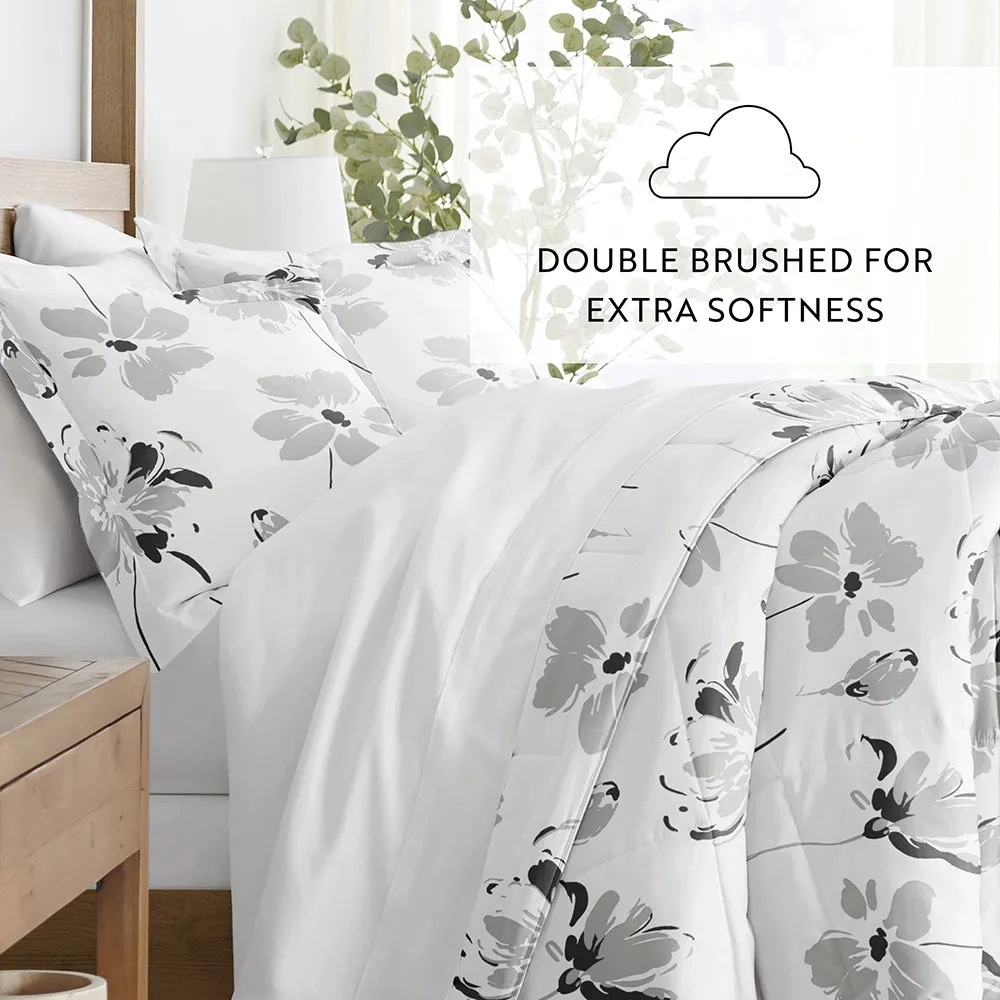 Magnolia Grey Patterned Down-Alternative Comforter Set - 12 Days of Deals