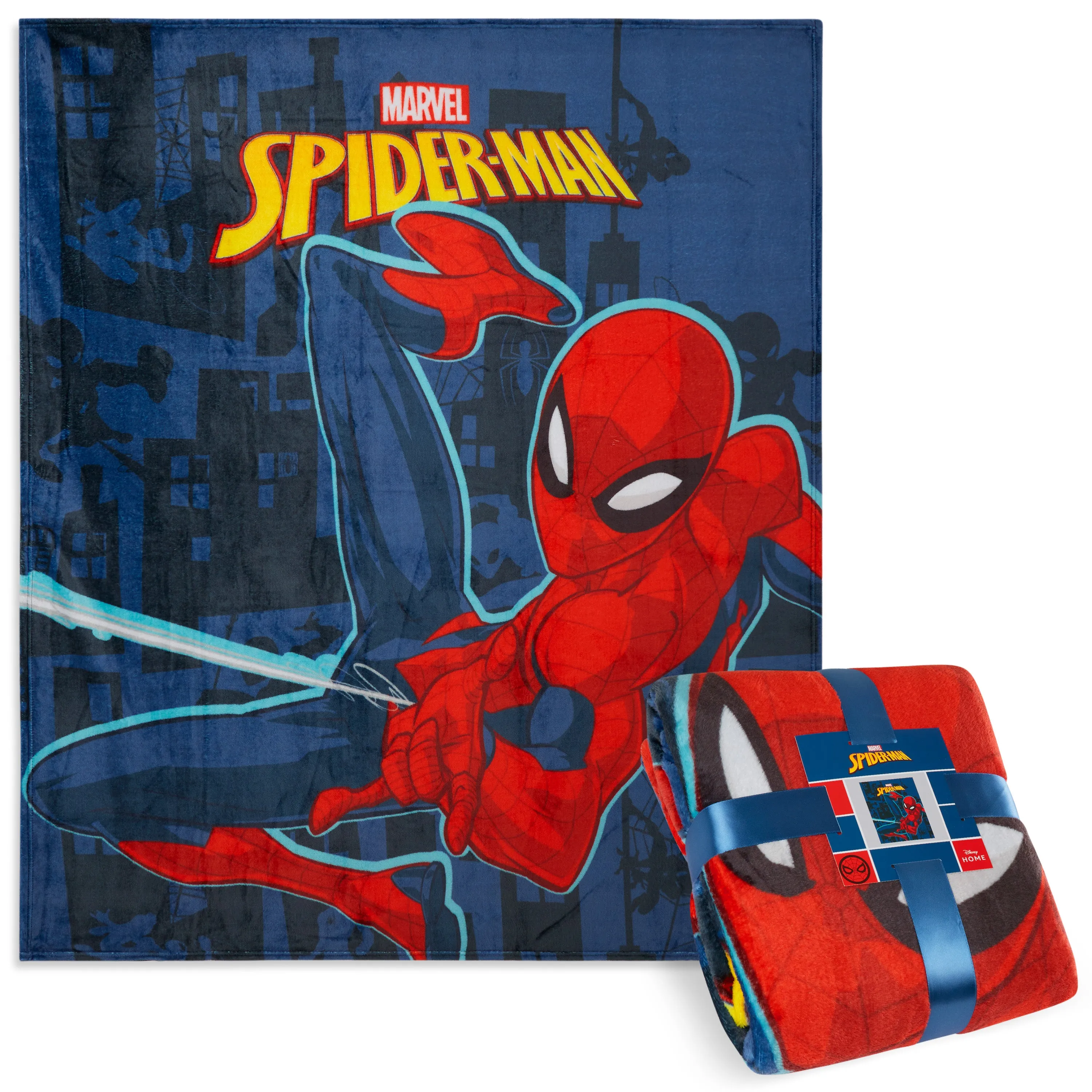 Marvel Spiderman Super Soft Fleece Blanket - Blue Spiderman