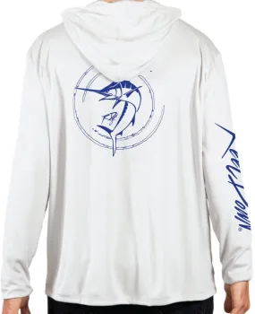 Men's White Marlin Hoodie