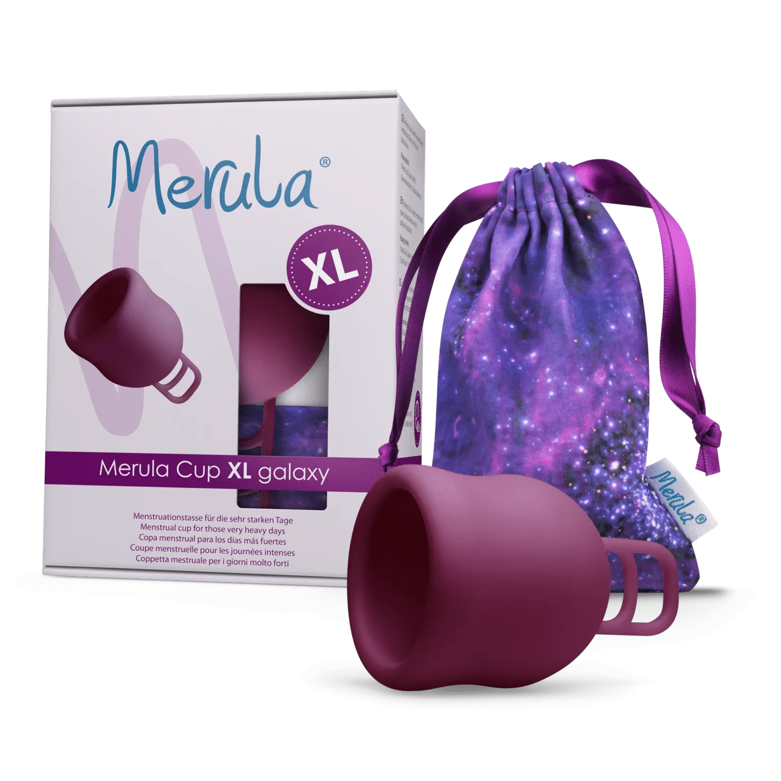 MERULA Menstrual Cup XL - Galaxy (Violet Purple)