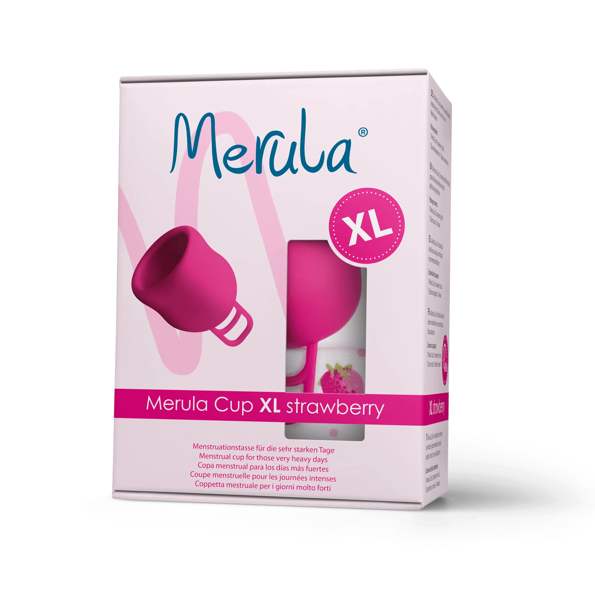 MERULA Menstrual Cup XL - Strawberry (Pink)