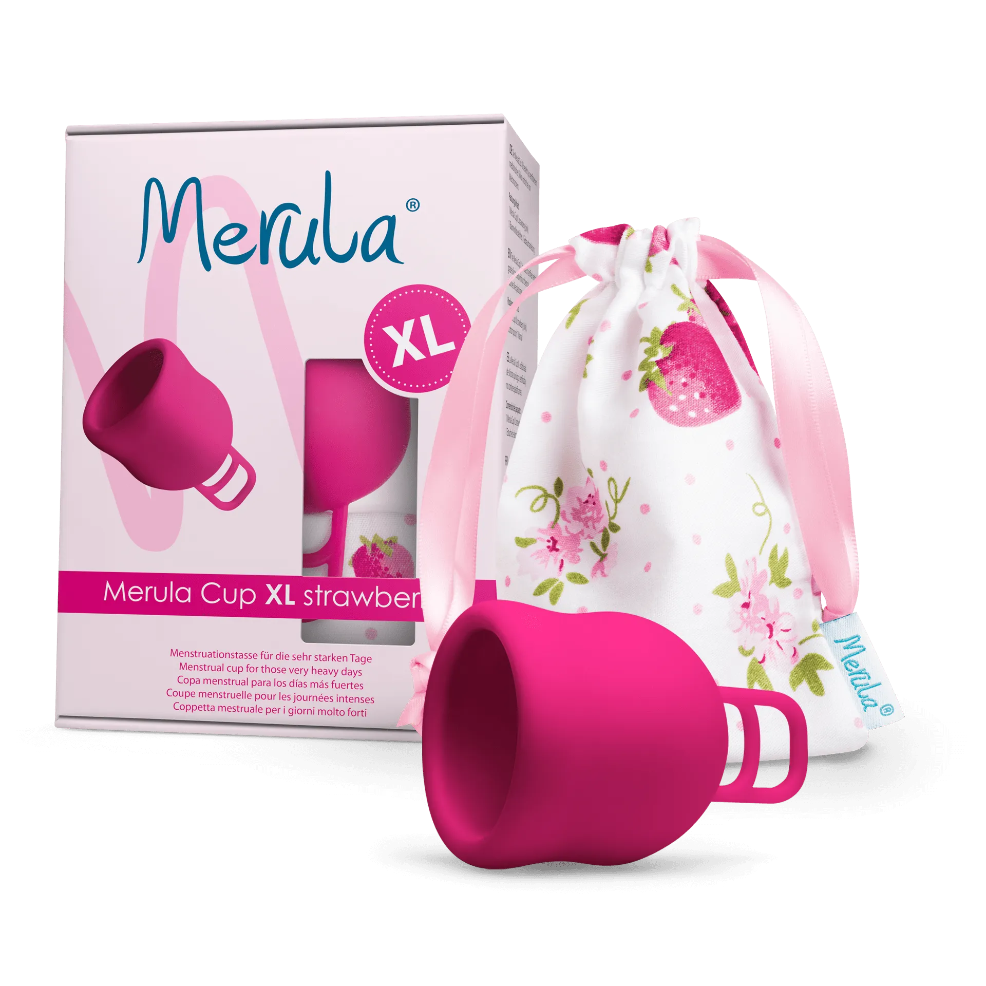 MERULA Menstrual Cup XL - Strawberry (Pink)