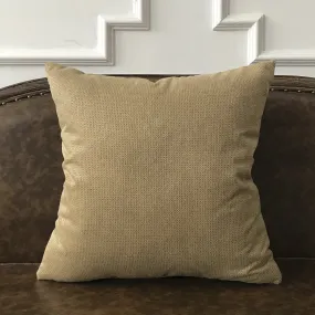 Metallic Taupe Textured Woven Throw Pillow Cover 22x22