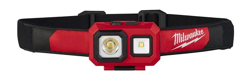 Milwaukee TRUEVIEW 2104 Headlamp, AAA Battery, LED Lamp, 450, Flood, Spot Beam, 295 ft Beam Distance, Red :EA: QUANTITY: 1