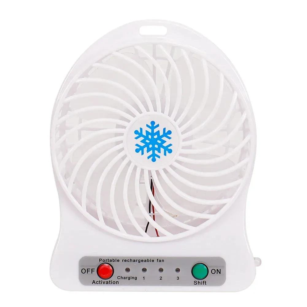 Mini fan portable USB charging LED light