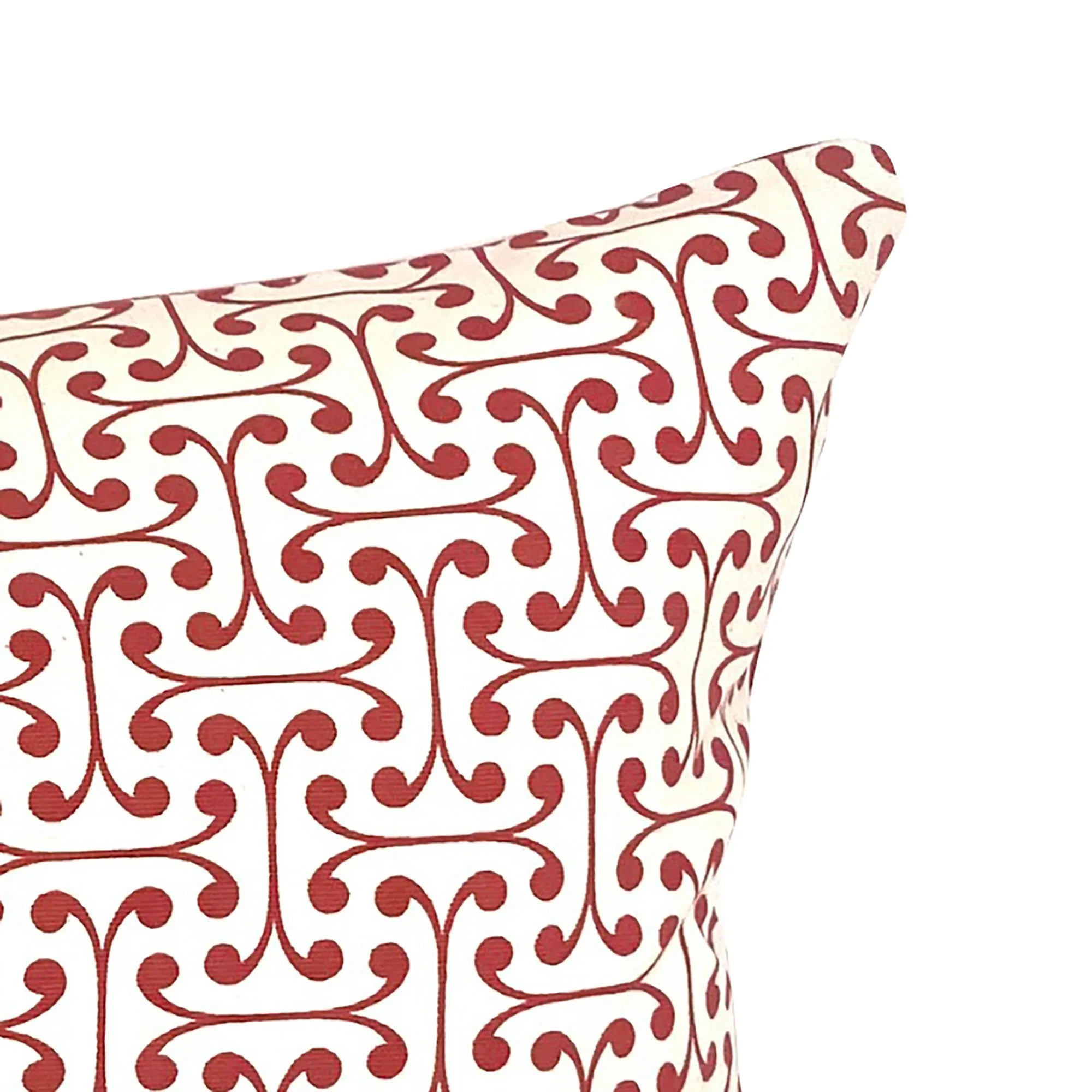 Modern Red Dotted Trellis Lumbar Pillow Cover 12x18