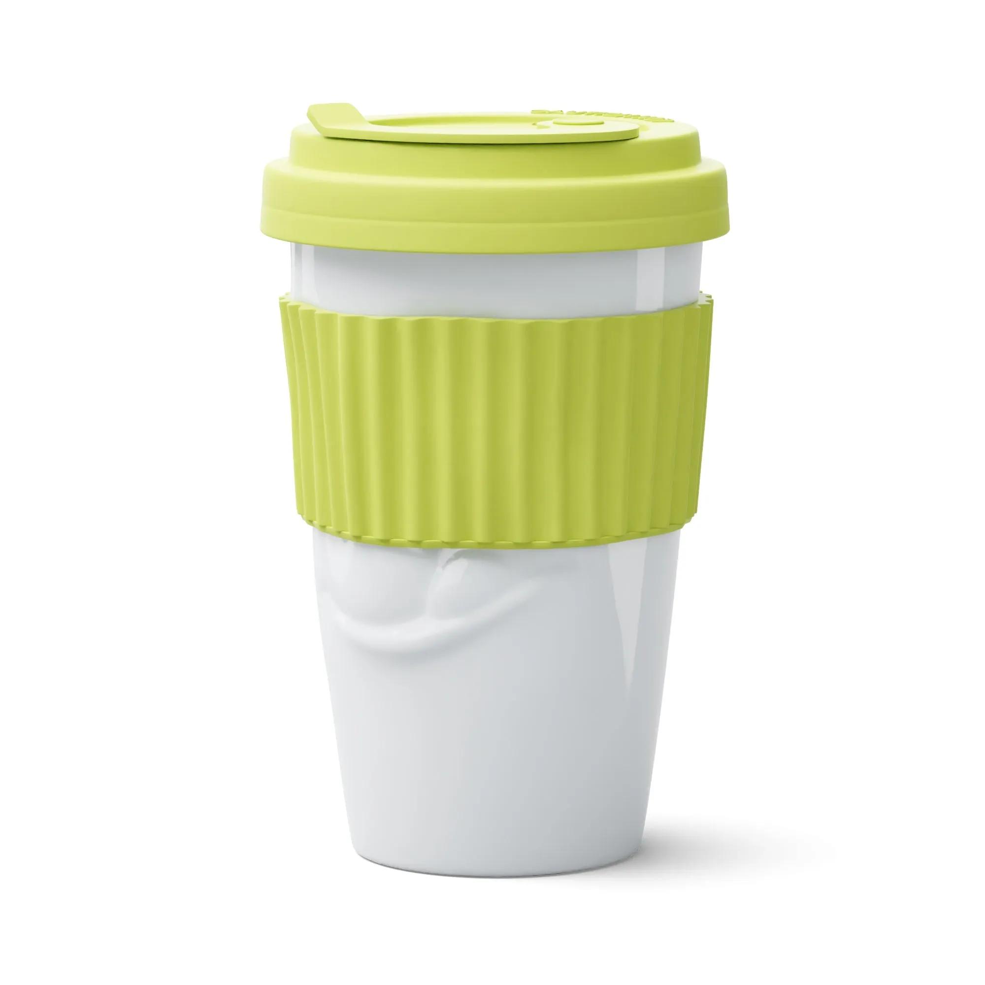 Mug To Go Tasty – Lime Color (No Handle, Protective Sleeve)