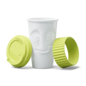 Mug To Go Tasty – Lime Color (No Handle, Protective Sleeve)