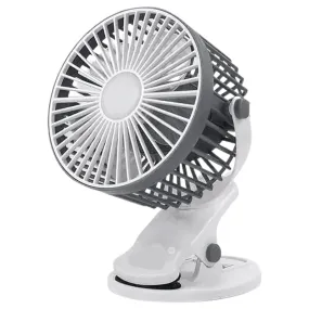 Multifunctional Adjustable Rotation Clamp Fan With Cob Lamp M2027 Grey - Shop Now For Best Deals