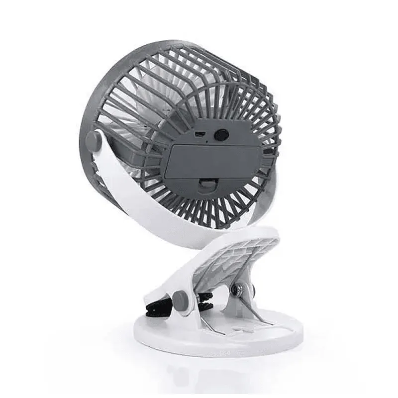 Multifunctional Adjustable Rotation Clamp Fan With Cob Lamp M2027 Grey - Shop Now For Best Deals