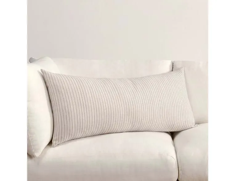 Natural Striped Large Lumbar Pillow