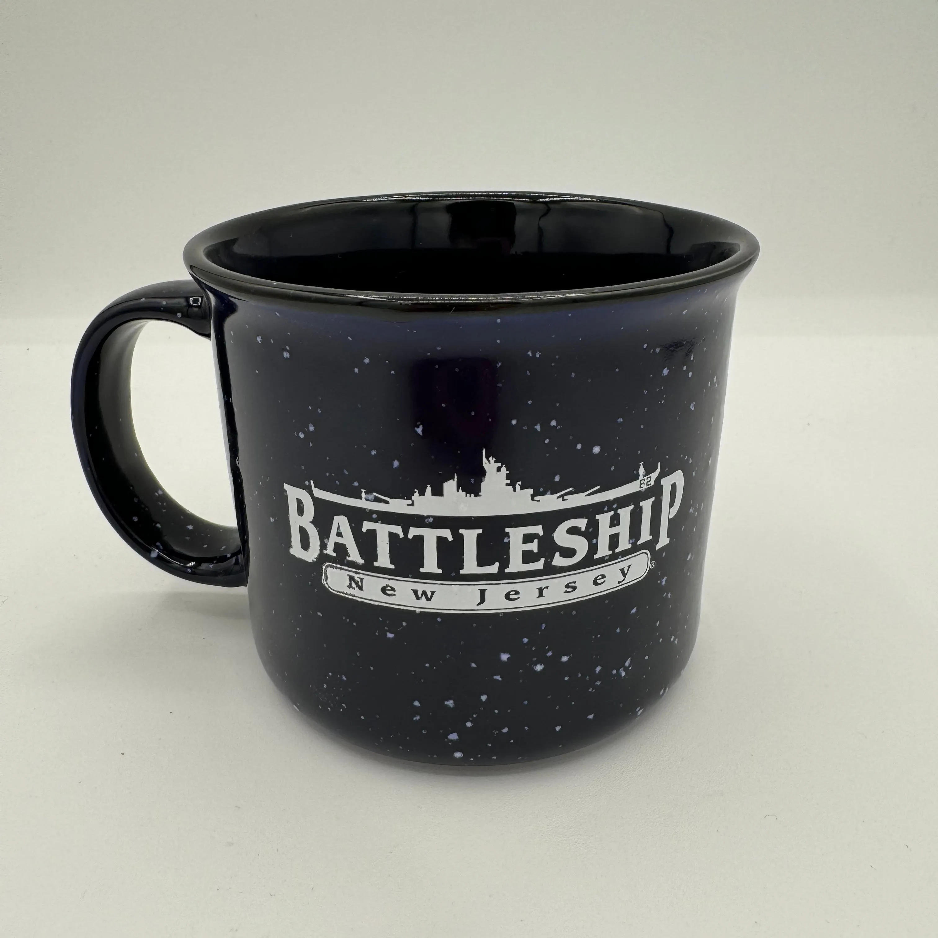 Navy Speckled Battleship Mug