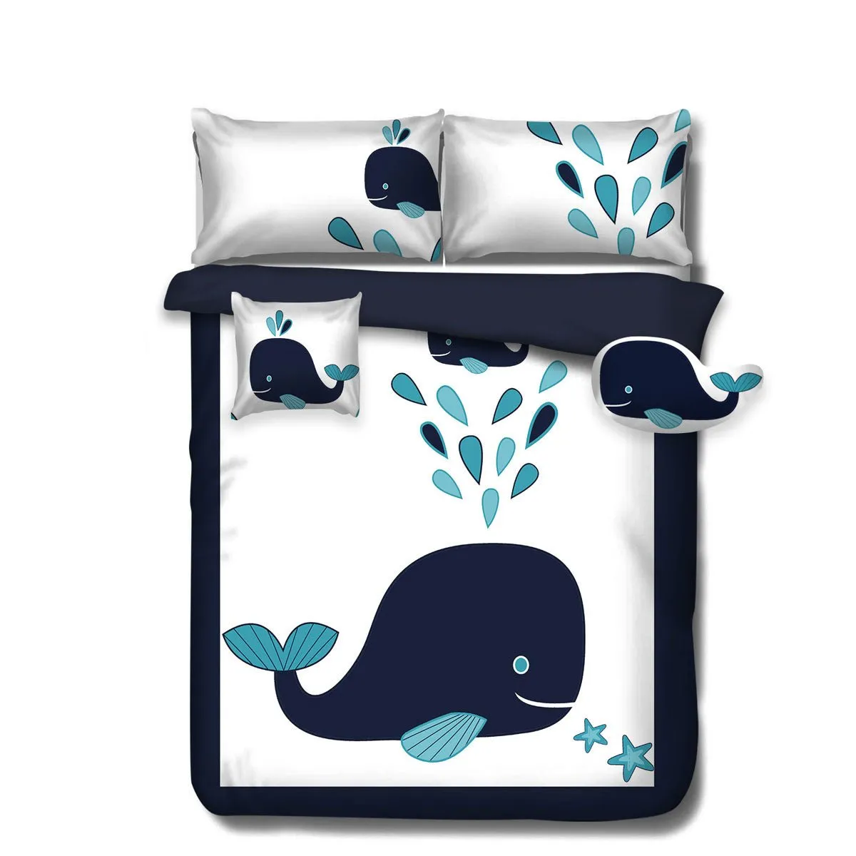 Navy Whale Kids Advventure 4 Pcs Comforter Set Single