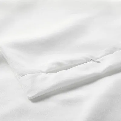 New - Casaluna Comforter Sham Lyocell Cotton Blend Soft Fabric Casaluna, White, King