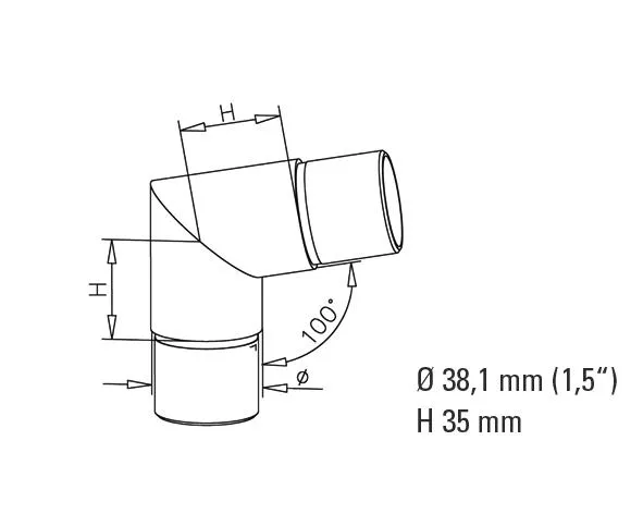 Non-Tarnish Flush Angle 80 Degree