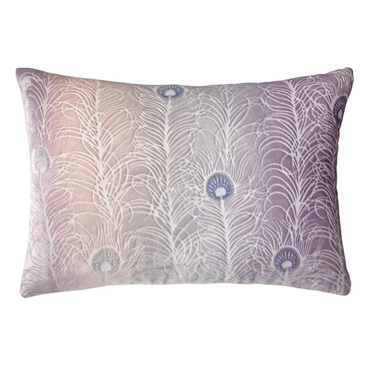 Opal Peacock Feather Pillow by Kevin O'Brien Studio