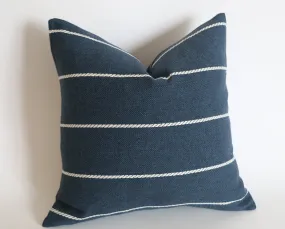 Outdoor Pillow Cover / Dark Blue Pillow Cover / Patio Pillow / Outdoor Cushion / Patio Decor / Pool Decoration / Coastal Pillow Cover