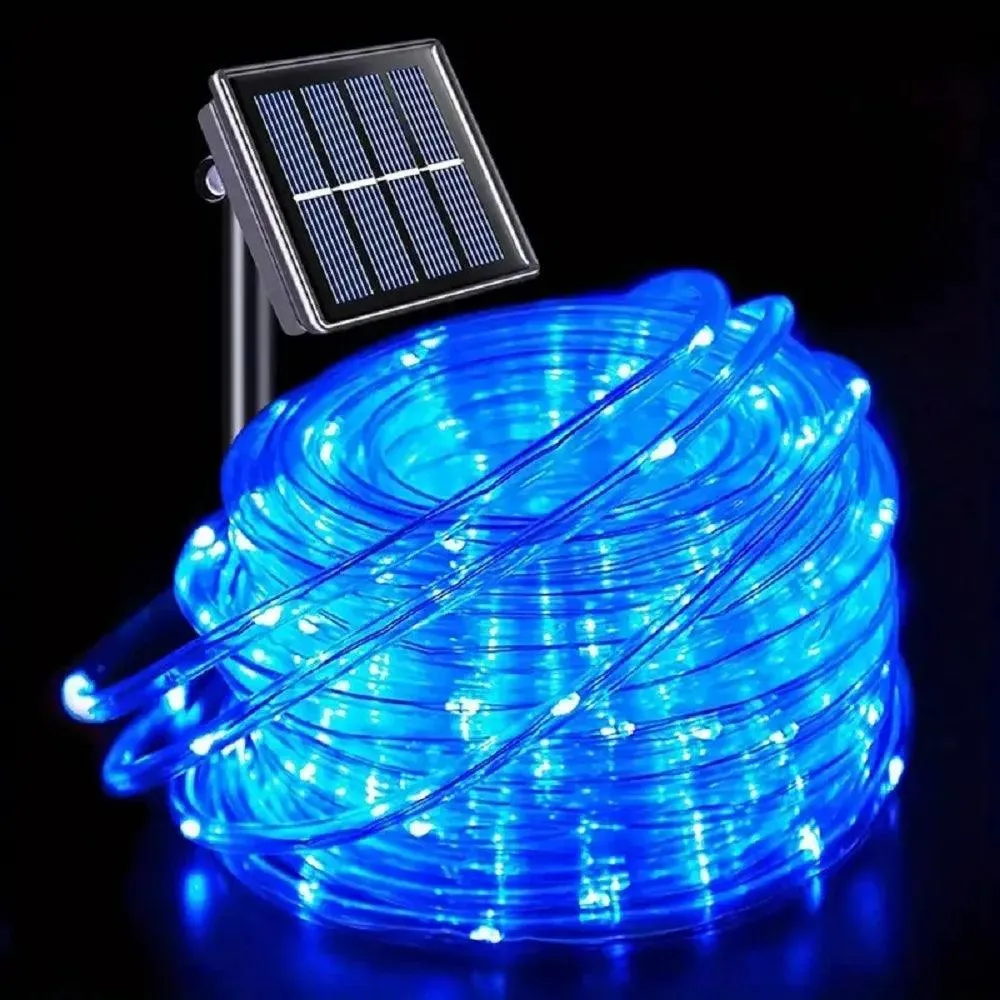 Outdoor Solar Tube Rope Led Light Garden Christmas Decoration 22m/12m Xmas Wedding Garland WaterProof String Light Fairy Strip