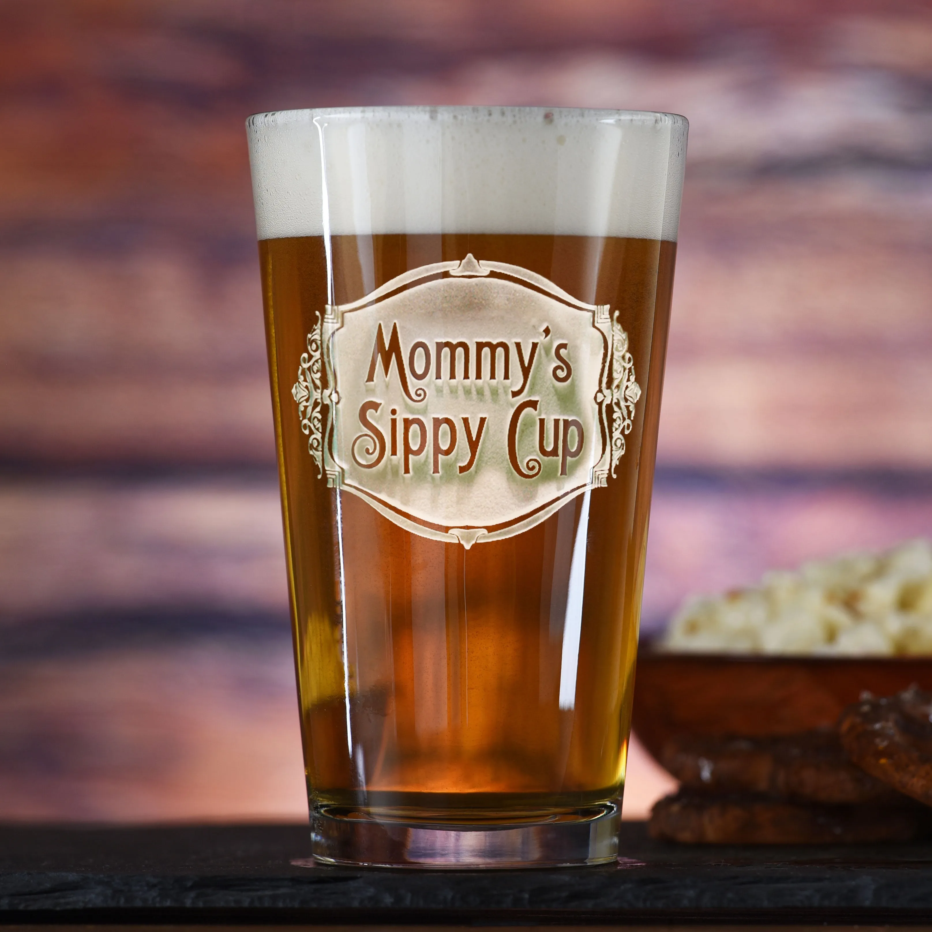 Personalized Sippy Cup Pint Pub Glass