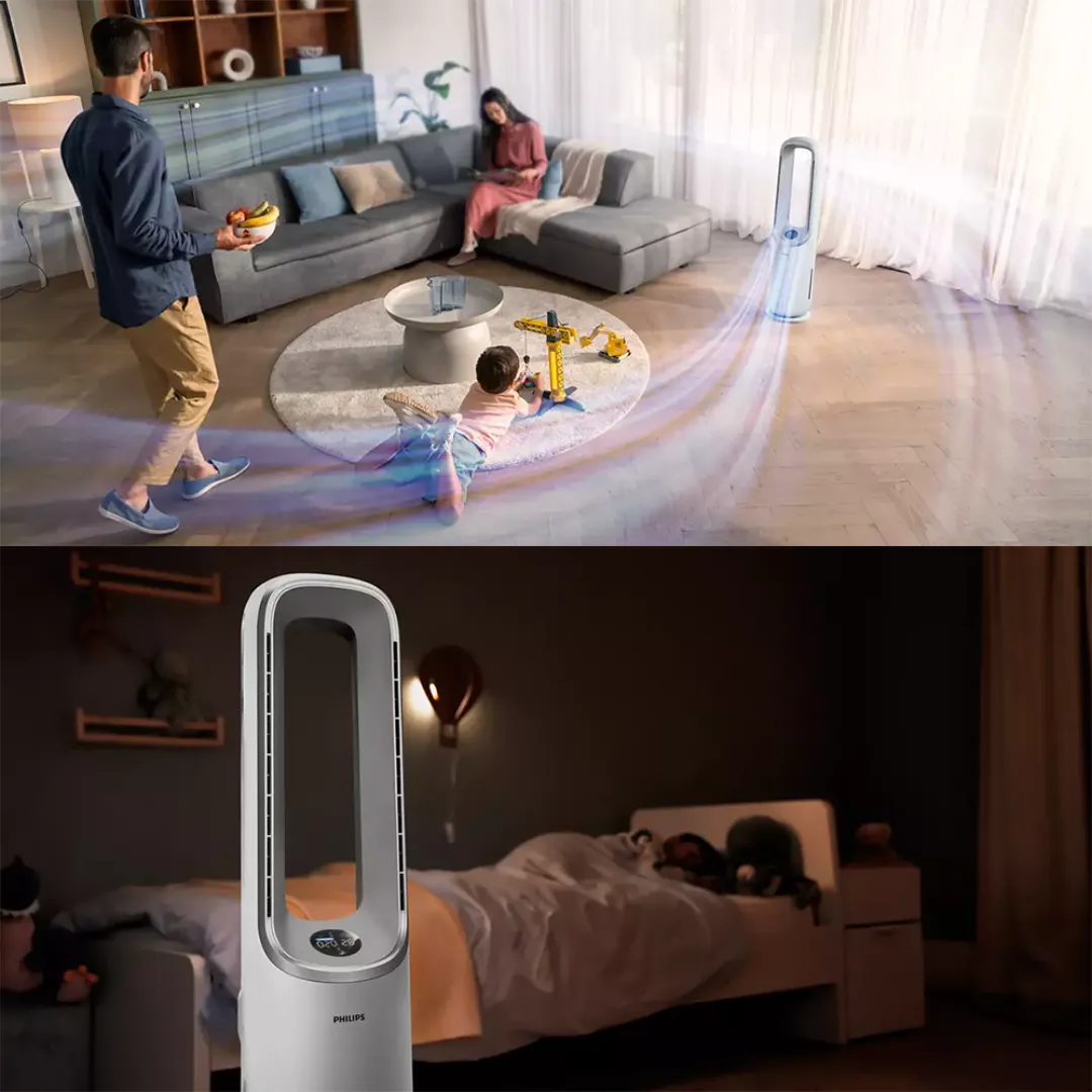 Philips AMF765 Air Performer Series 7000 70m² 2-in-1 Air Purifier And Tower Fan