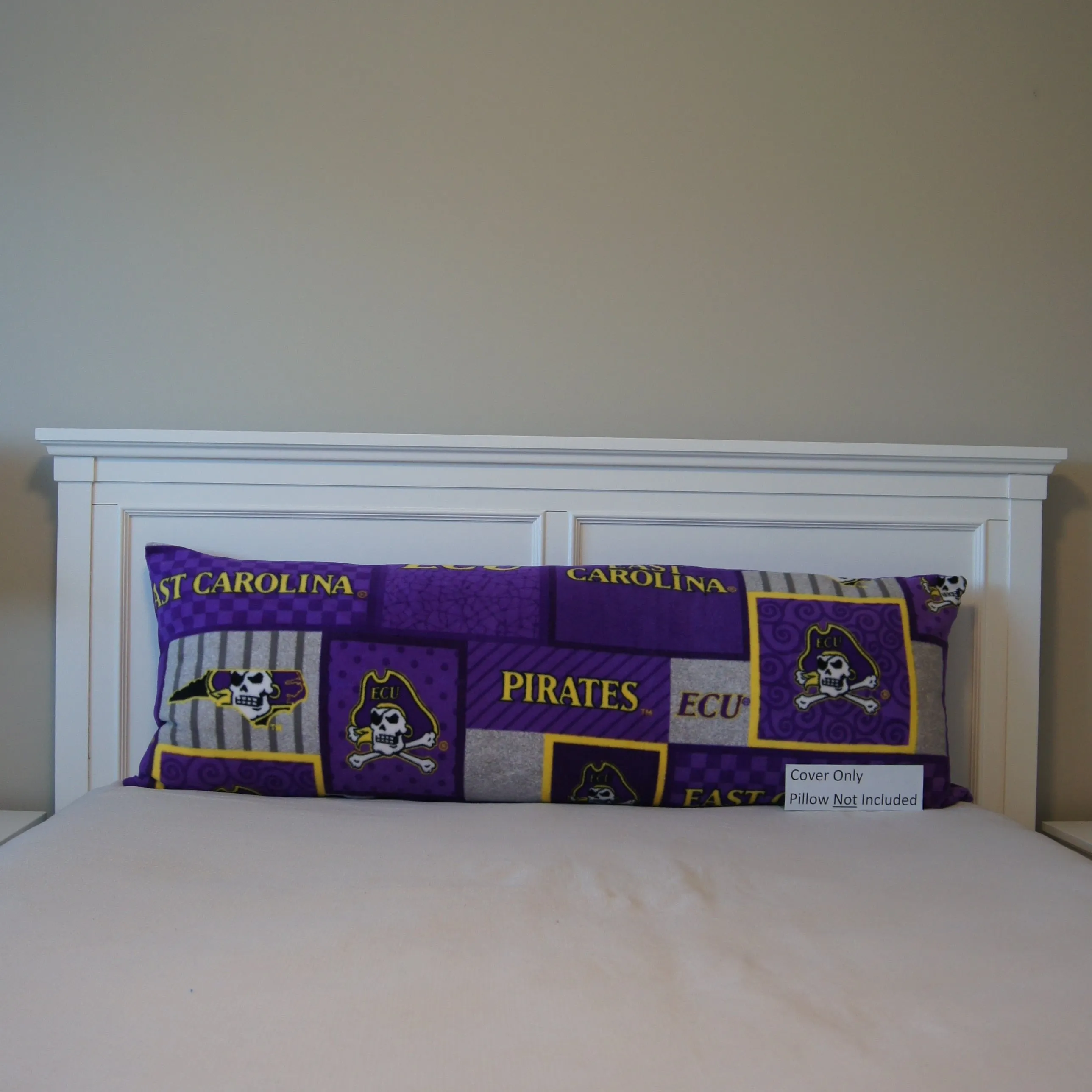 Pillows - Body Pillow Cover - College - NCAA - East Carolina University-ECU - Pirates with-Purple