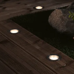 Plug & Shine Outdoor 2W LED Recessed Floor Individual Eco Spotlight in Silver