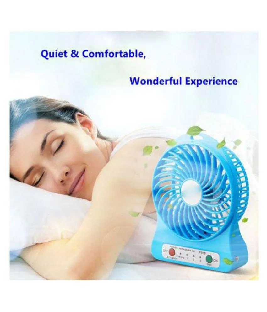 Portable 3 Gear Speed 4.5W Cooling Fan Mini USB 3.7V LED Fan Li-ion 2200mAh Battery Rechargeable Multifunctional Fan