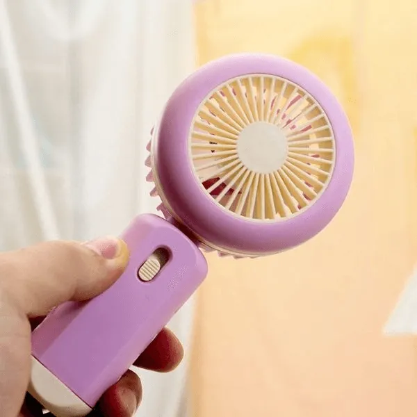 Portable Mini Handheld Rechargeable Fan With Light HQ66-26B