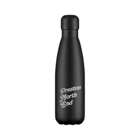 Preston North End Script Engraved Water Bottle - Black