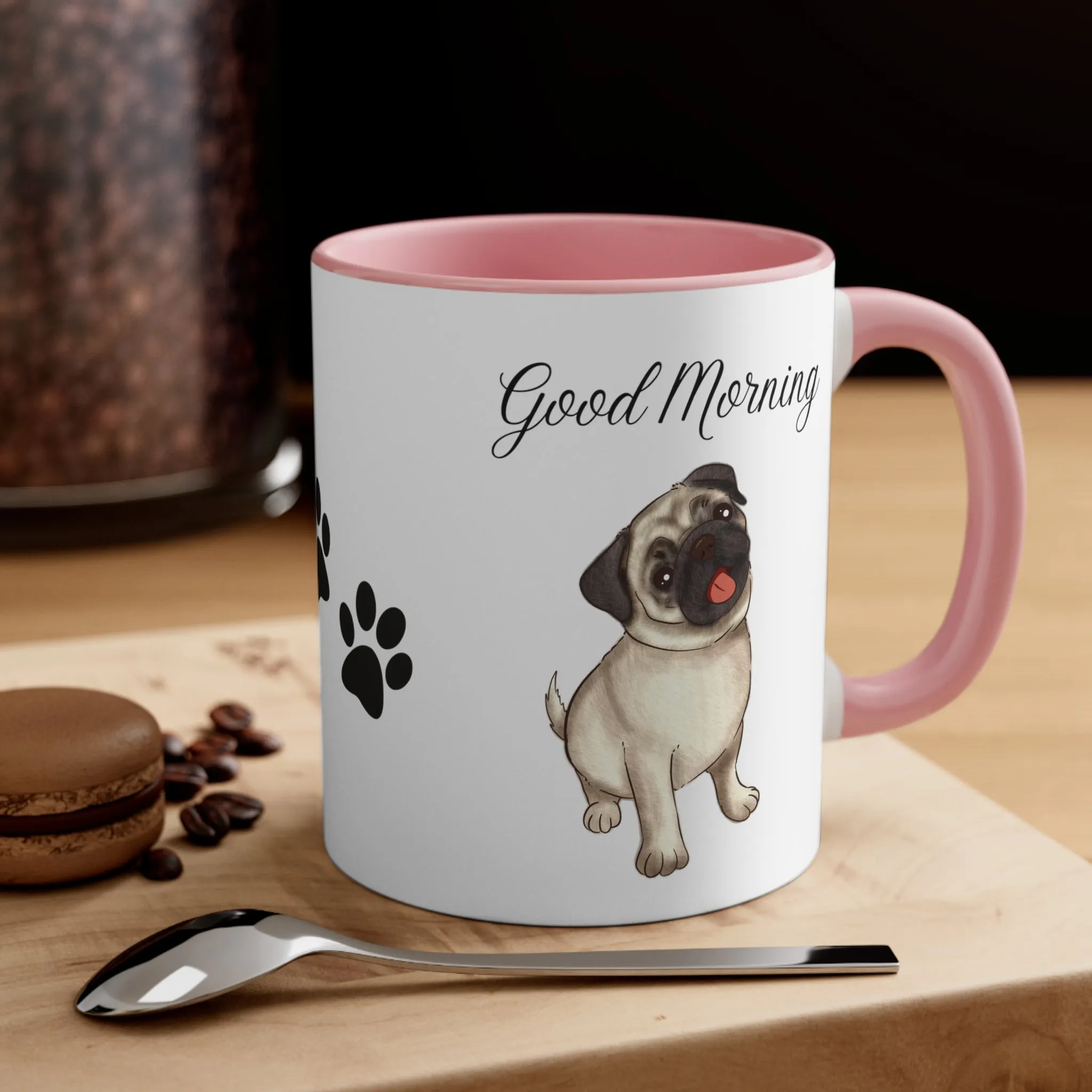 Pug Lover Good Morning Custom Coffee Mug 11oz Gifts