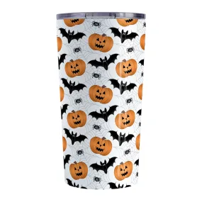 Pumpkins Bats and Spiders Halloween Tumbler Cup