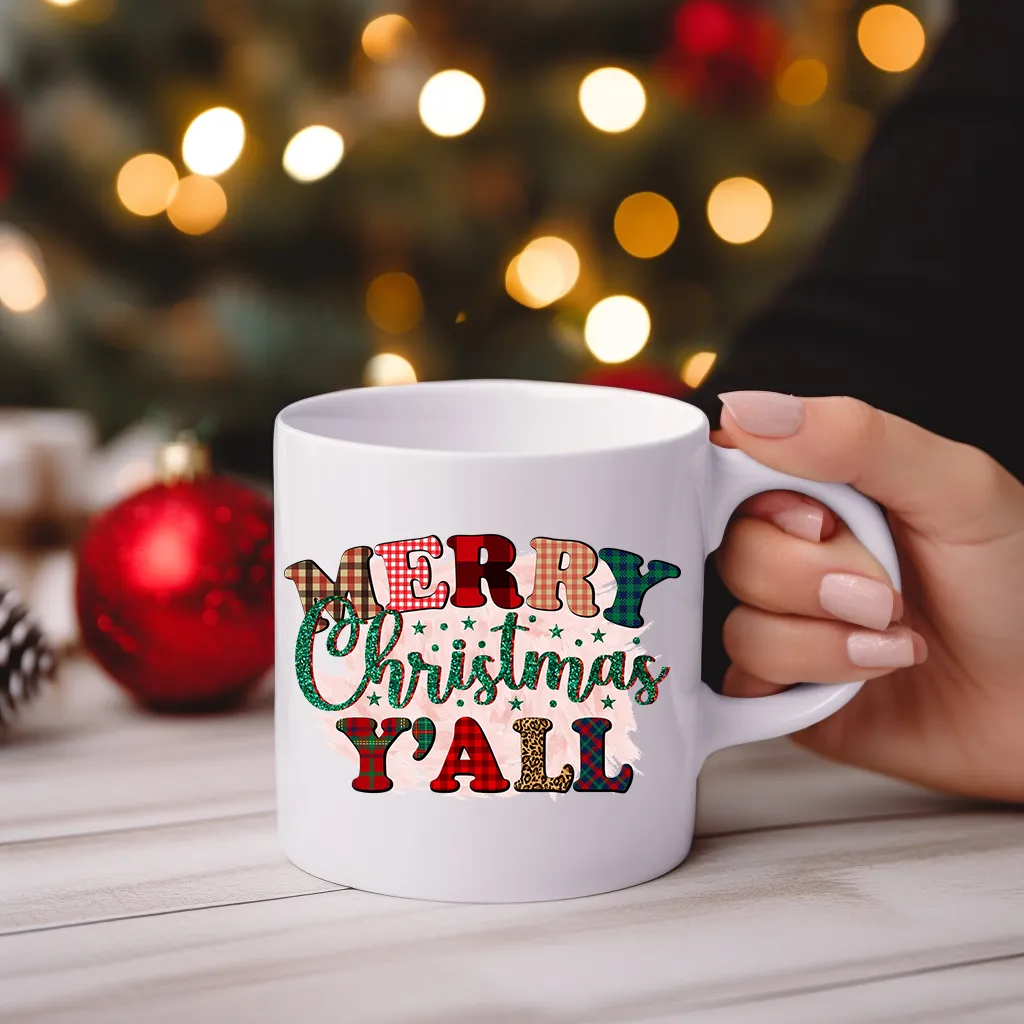 "Merry Christmas Y'all" 12 Oz Mug