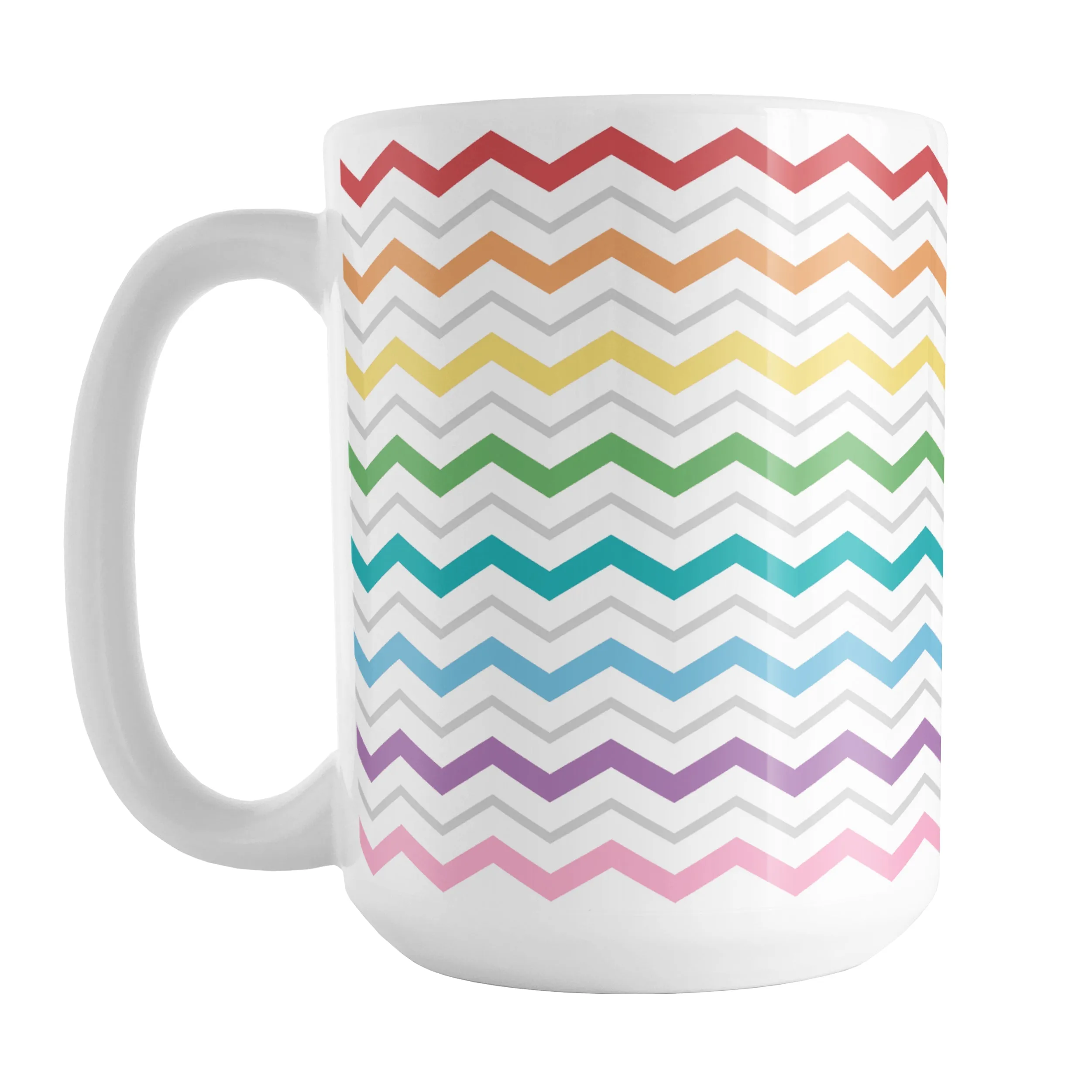 Rainbow Chevron Zigzag Pattern Mug