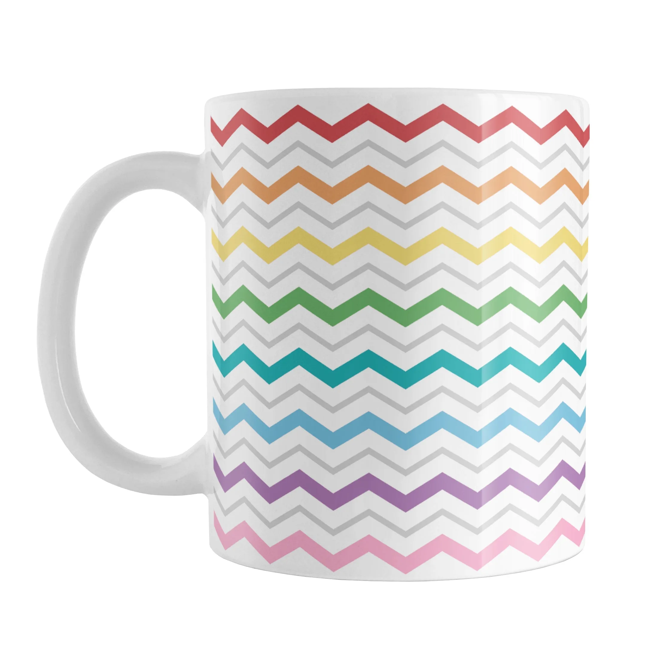 Rainbow Chevron Zigzag Pattern Mug