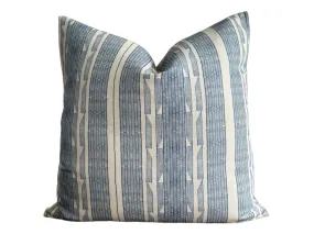 READY TO SHIP Designer Jennifer Shorto Storck Blue Pillow Cover