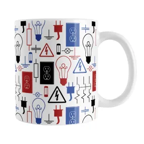 Red Blue Electrical Electrician Mug