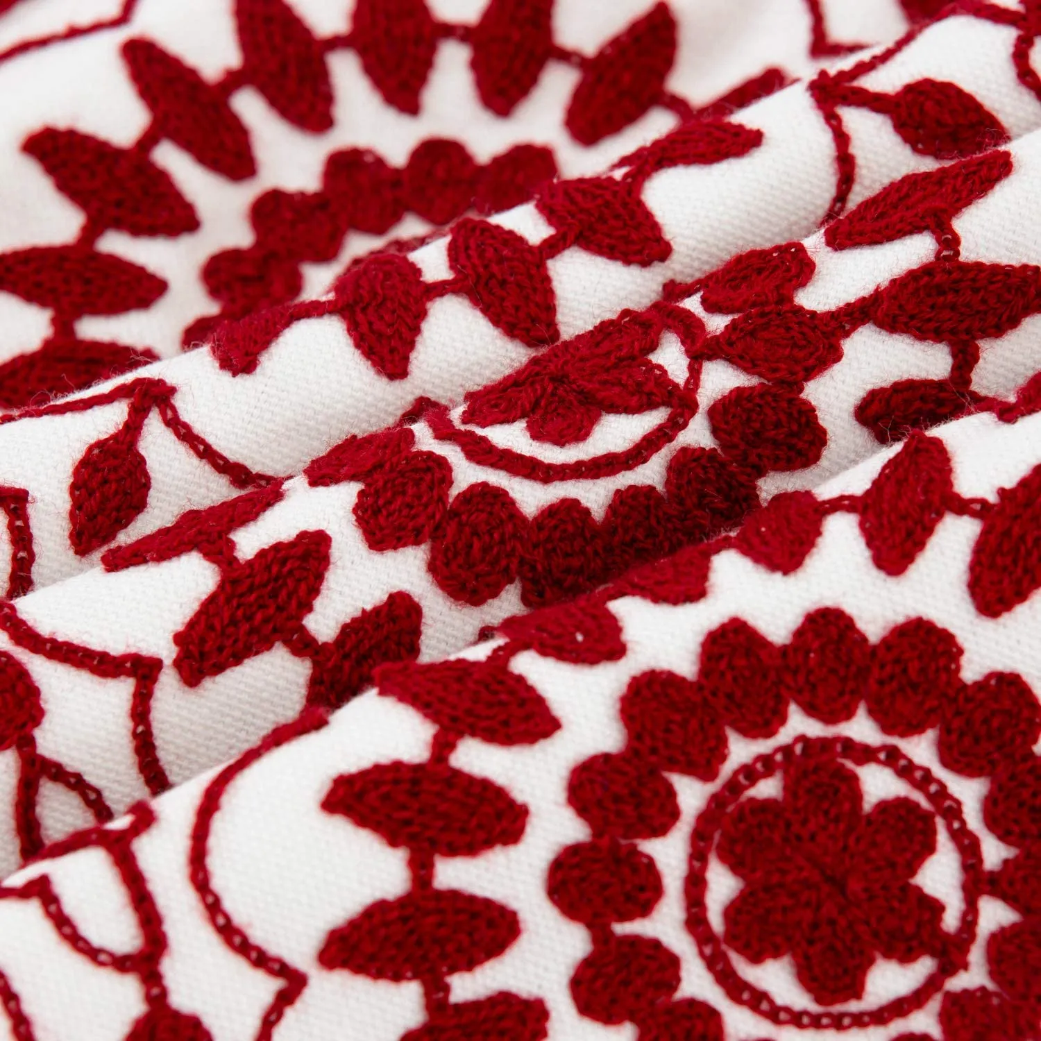 Red Floral Pillow