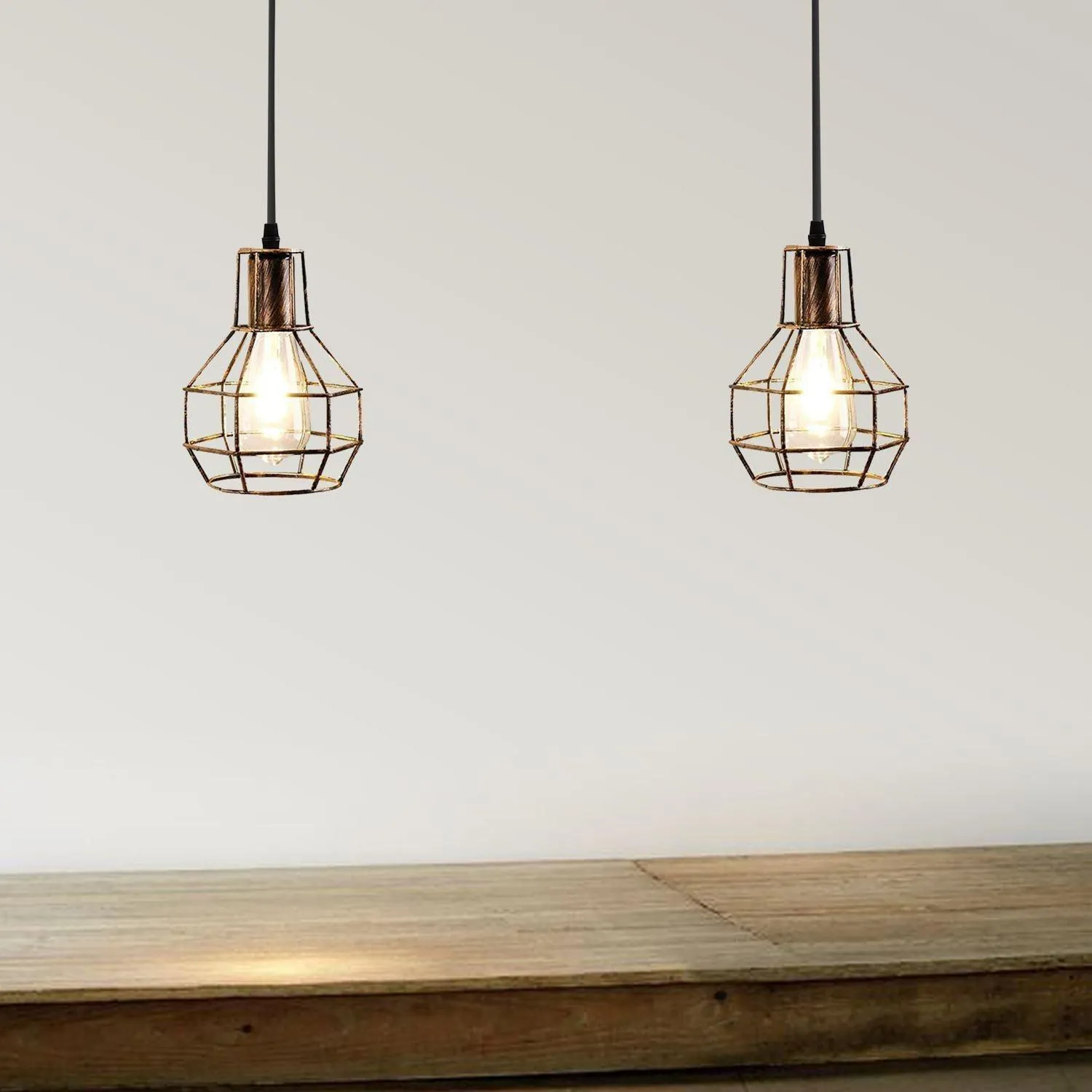 Retro Industrial 2 Way Indoor Ceiling Pendant Chandelier Hanging Light