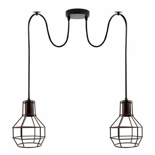 Retro Industrial 2 Way Indoor Ceiling Pendant Chandelier Hanging Light