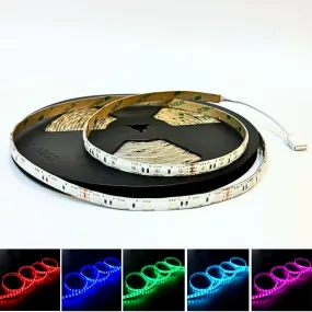 RGB LED Strip with Remote 24V 10 Metre One Length 5050 IP65 60LED/m Full Kit