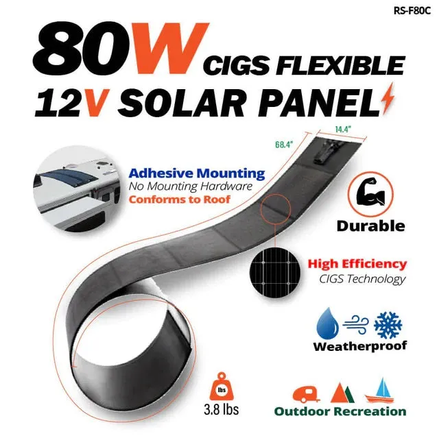 Rich Solar MEGA 80 Watt CIGS Flexible Solar Panel