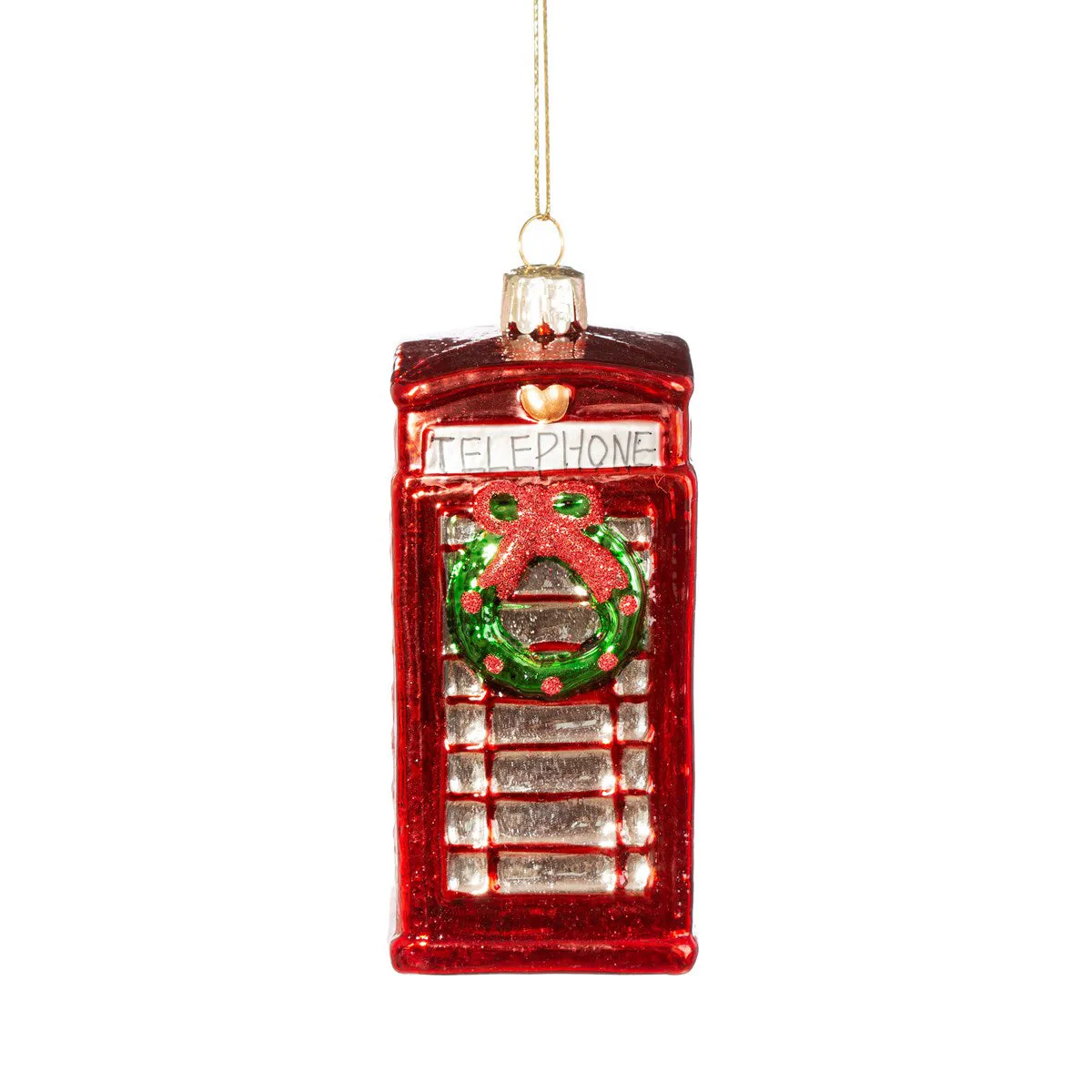 RJB Stone Phone Box with Wreath Shaped Bauble