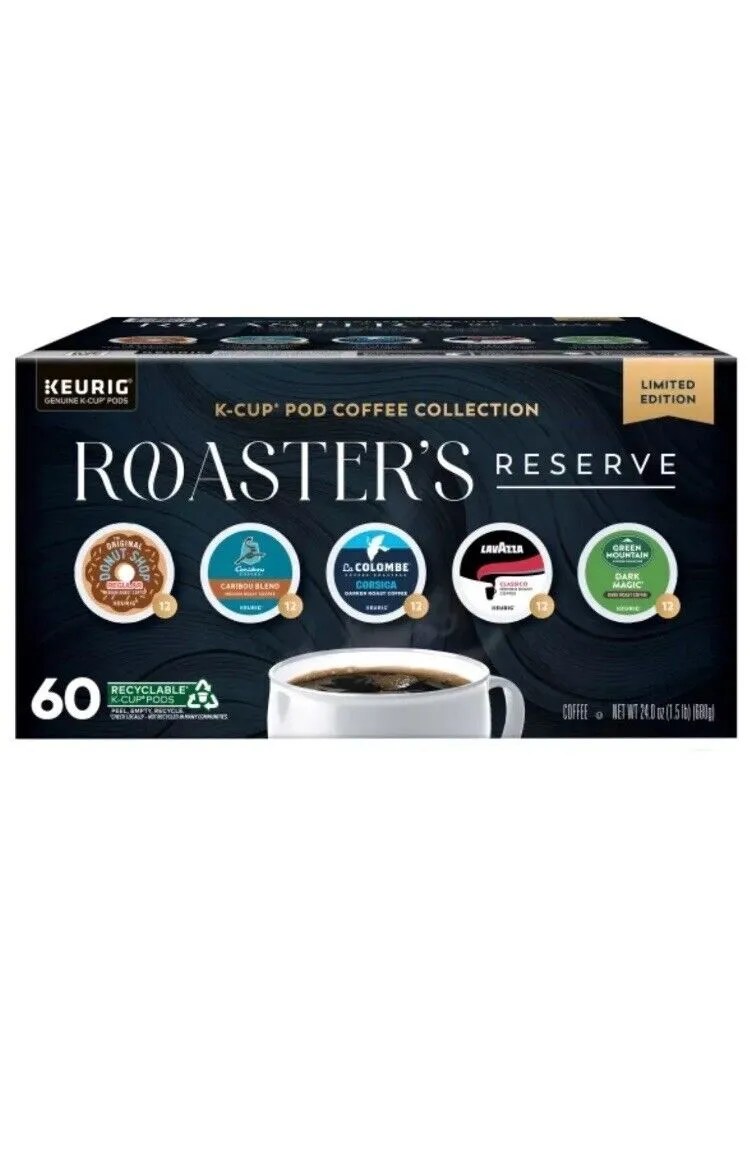 Roaster's Reserve Coffee K-Cup Pod Variety Pack, 60ct K-Cup Pods