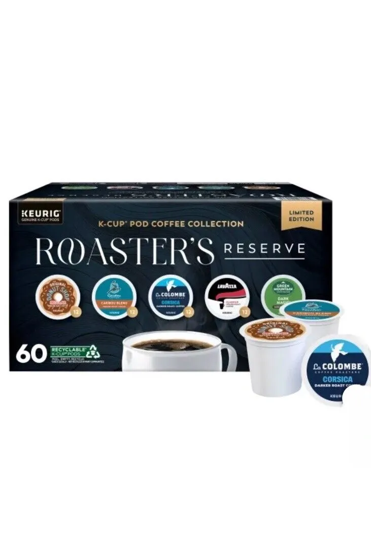 Roaster's Reserve Coffee K-Cup Pod Variety Pack, 60ct K-Cup Pods