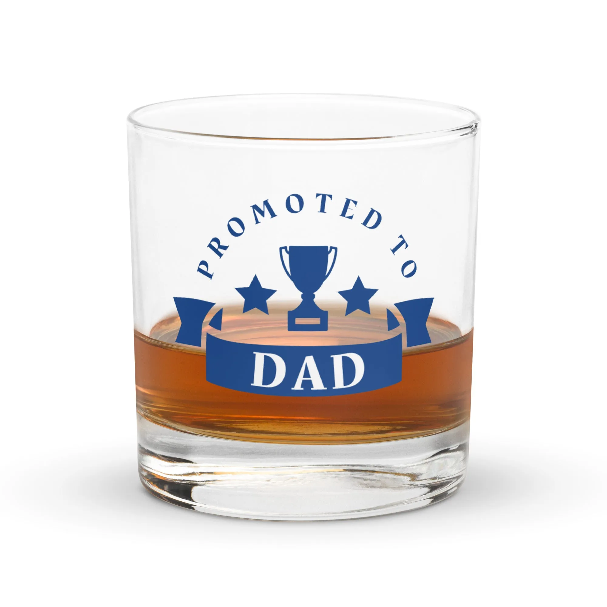 Rocks glass "Promoted to Dad"