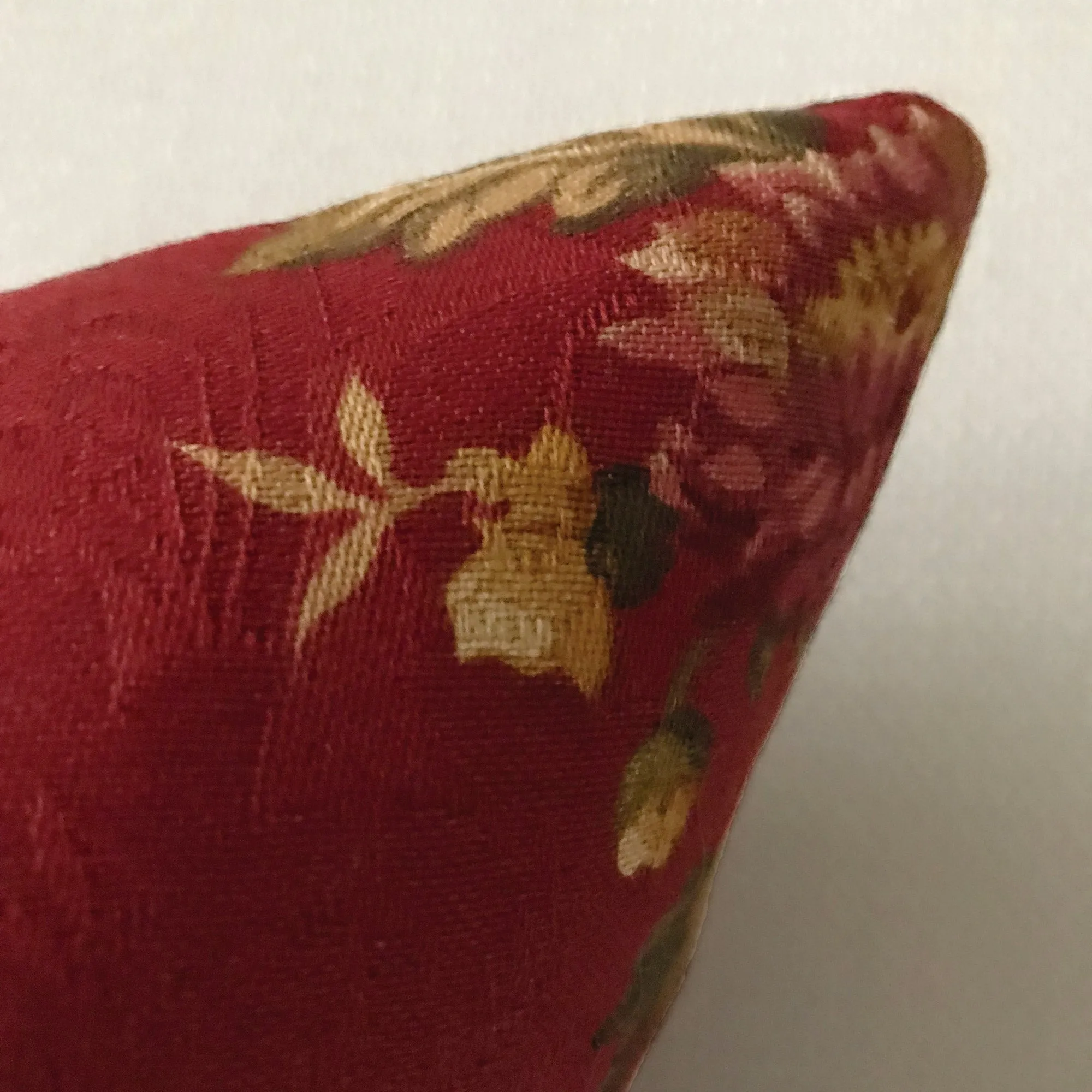 Scarlet Floral Lumbar Pillow Cover 15x26