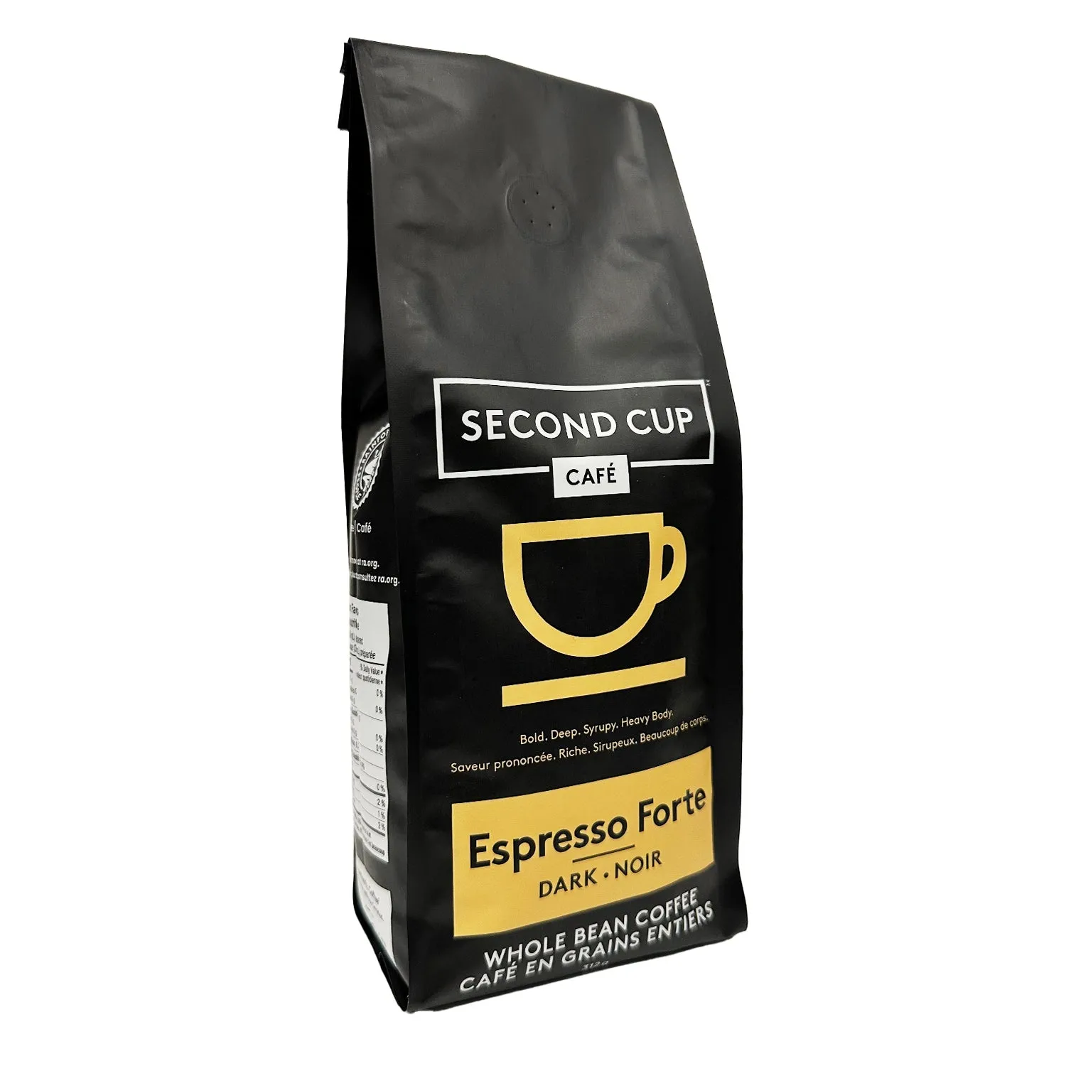 Second Cup Espresso Forte Dark Whole Bean Coffee, 312 g